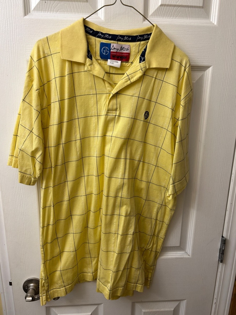 Wrangler Yellow Grid-Window Polo Shirt